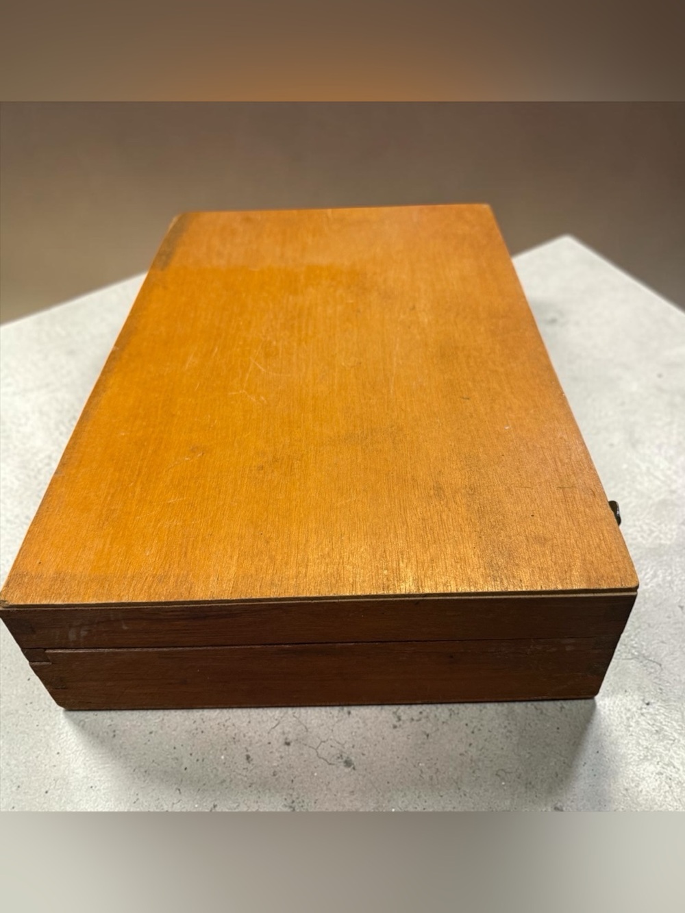 Vintage Wooden Child's Carpenter Tool Box Chest Empty Handy Andy Style 1950s